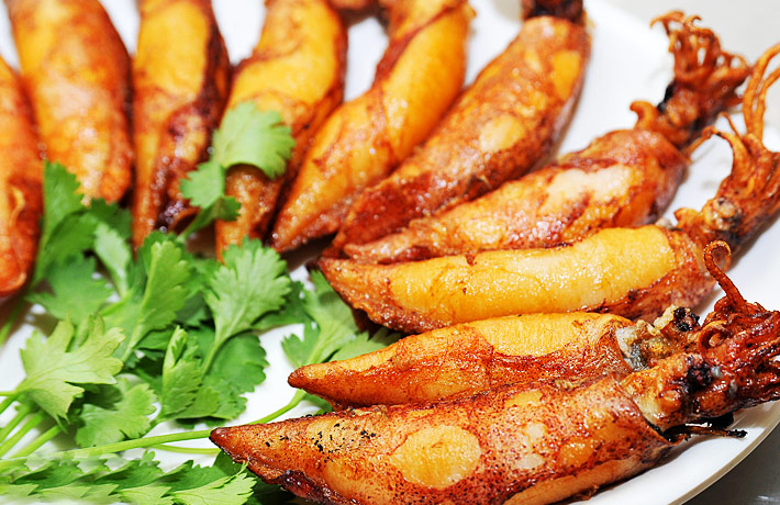 Mực Chiên Bơ - đĩa / mâm 6 người